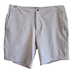 KAHALA Men's Size 36 Rambler Shorts Khaki Beige Quick Dry Snap Zip 8" Inseam